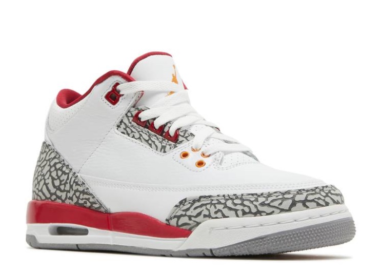 Air Jordan 3 Retro Gs - Cardinal Red