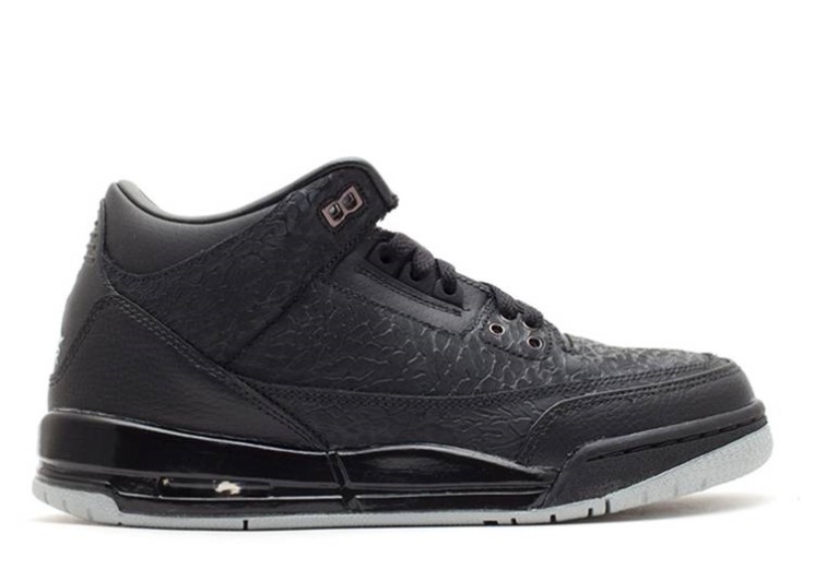 Air Jordan 3 Retro Gs - Flip Black/Metallic Silver