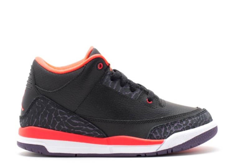 Air Jordan 3 Retro Ps - Black Crimson