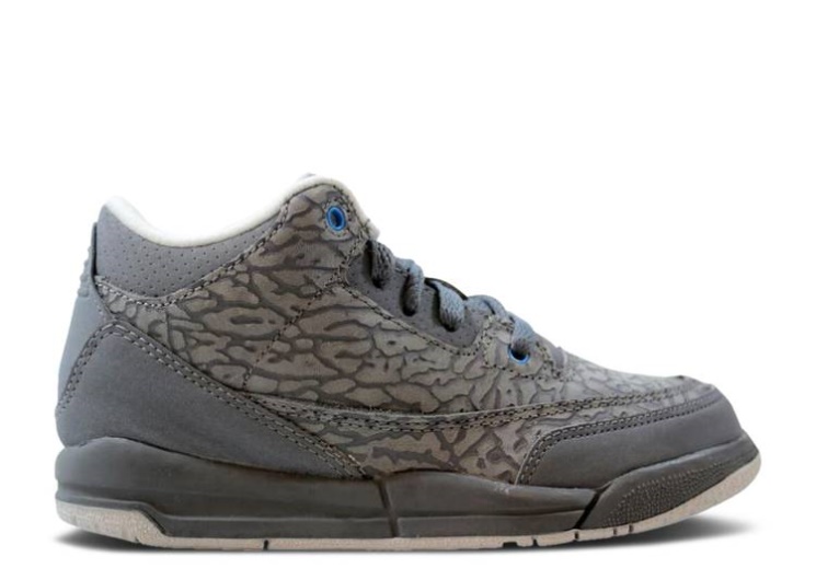 Air Jordan 3 Retro Ps - Cool Grey Blue Glow