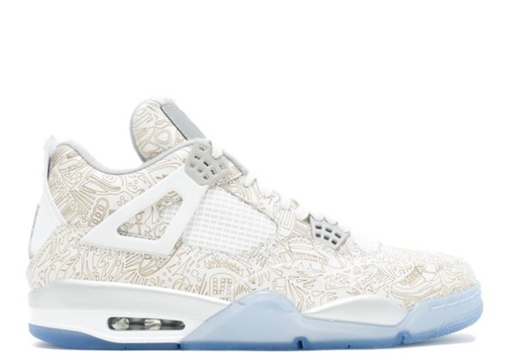 Air Jordan 4 Retro - Laser White/Chrome/Metallic Silver