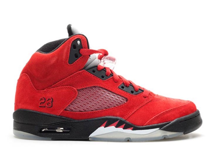 Air Jordan 5 Retro - Raging Bull Red Suede