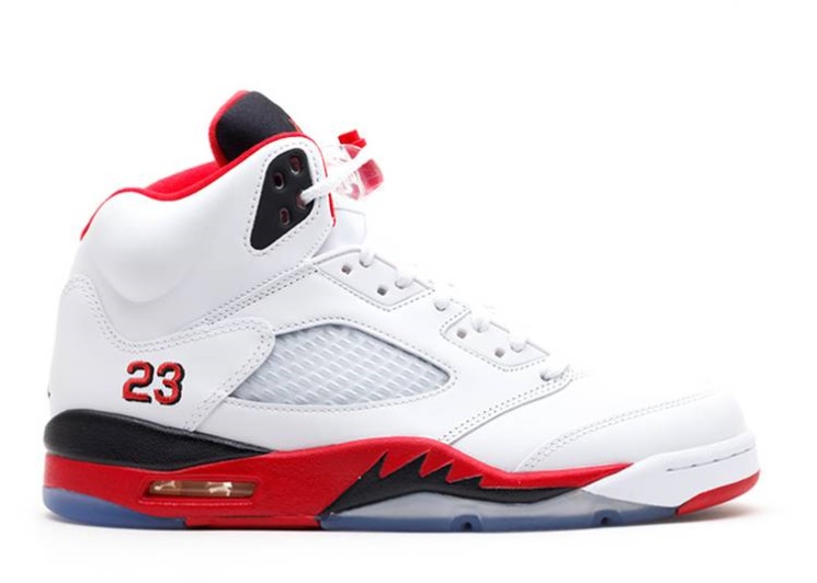 White/Fire Red/Black
