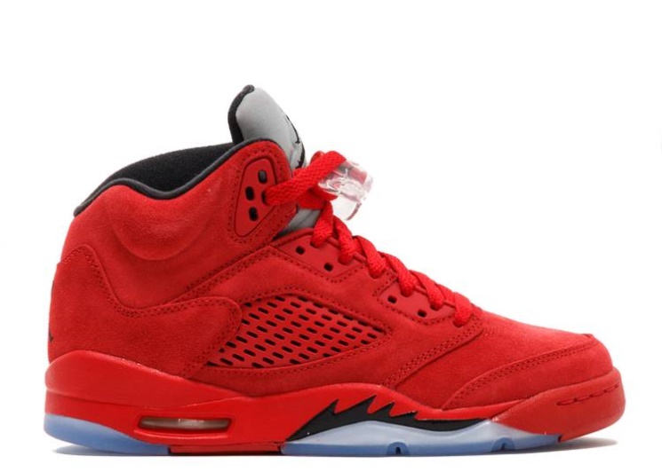 Air Jordan 5 Retro Bg - Red Suede