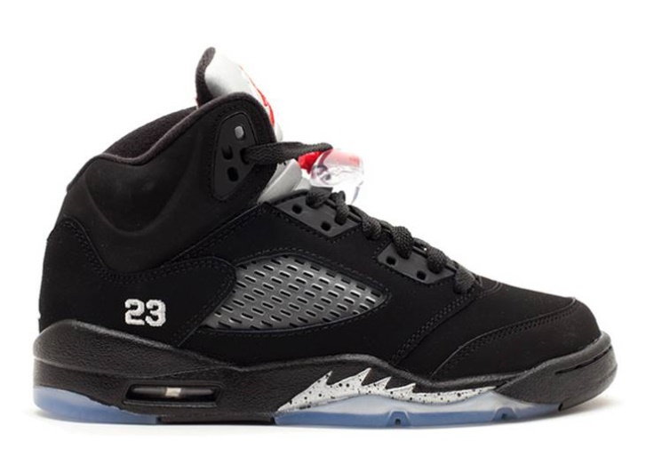 Air Jordan 5 Retro Gs - Black Metallic Silver 2011