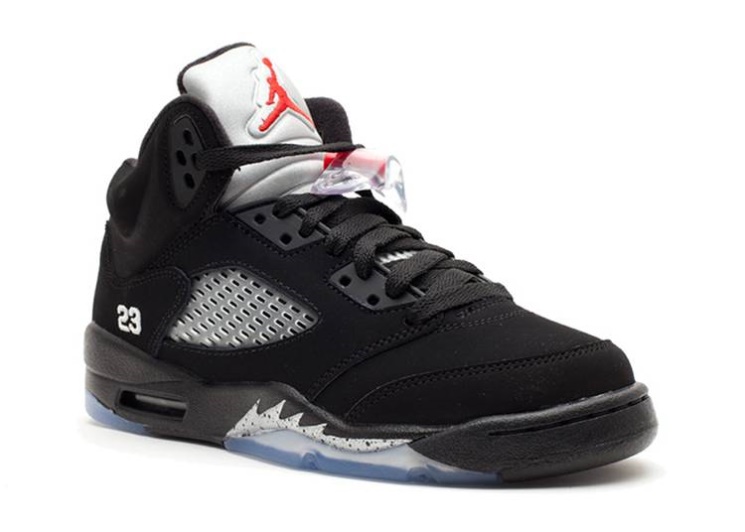 Air Jordan 5 Retro Gs - Black Metallic Silver 2011