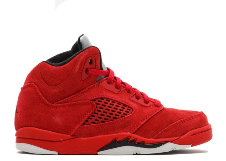 Air Jordan 5 Retro Ps - Red Suede