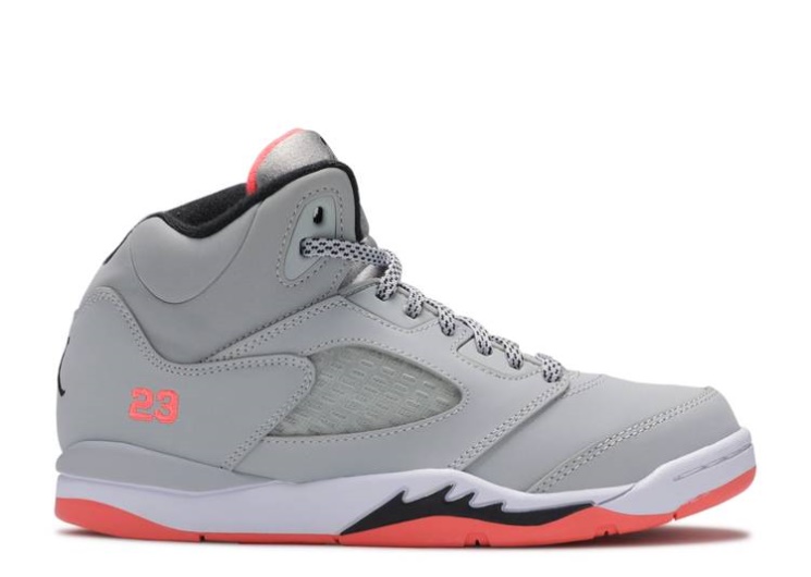 Air Jordan 5 Retro Ps - Wolf Grey Hot Lava