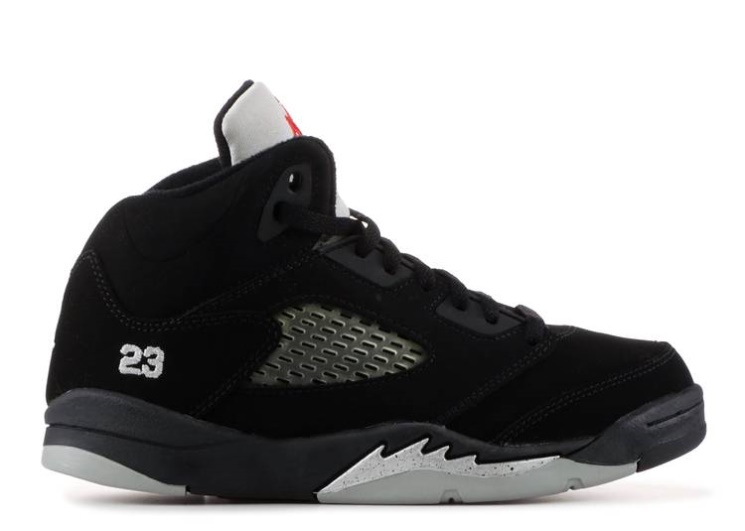 Air Jordan 5 Retro Ps Black/Silver/Red