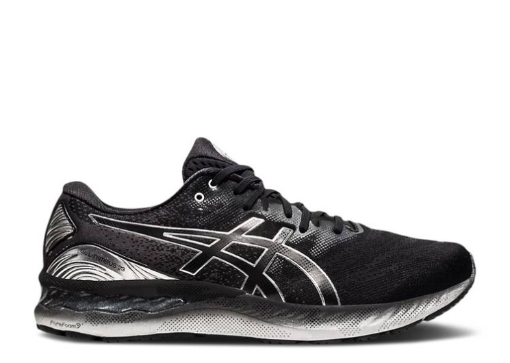 Asics Gel Nimbus 23 Platinum - Black Pure Silver