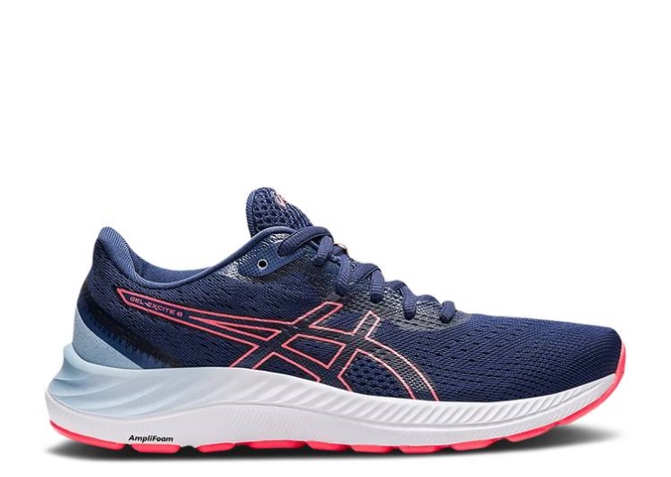 Asics Wmns Gel Excite 8 Wide - Thunder Blue Blazing Coral