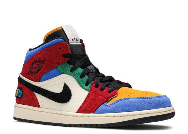 Blue The Great X Air Jordan 1 Mid - Fearless