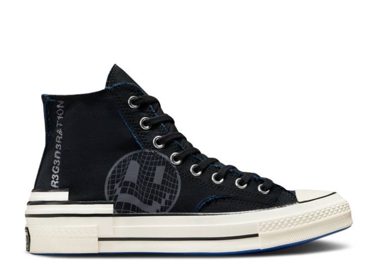 Converse Chuck 70 Hacked Heel High - Tear Away Black/Iron Grey/Blue