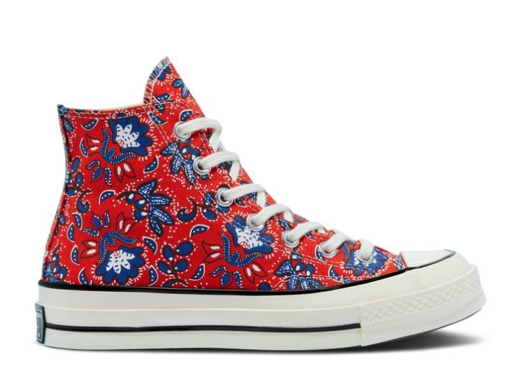 Converse Chuck 70 High - Culture Prints Habanero Red/Egret/Rush Blue