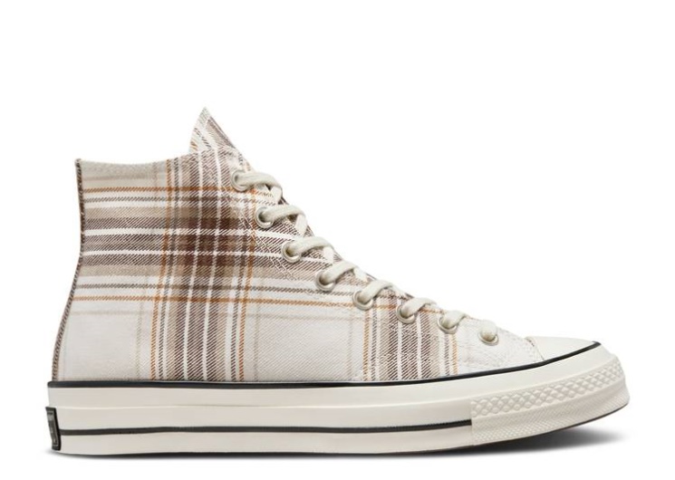 Converse Chuck 70 High - Desert Tartan Egret/Dark Root/Black