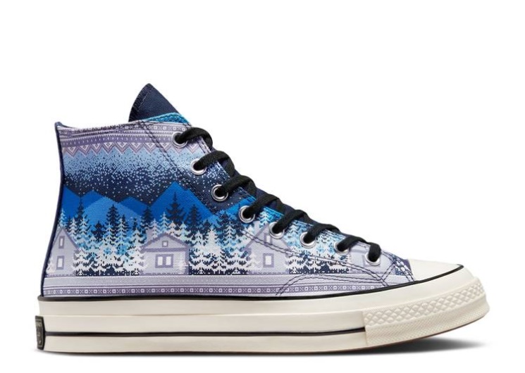 Converse Chuck 70 High - Holiday Sweater Midnight Navy/Egret/Black