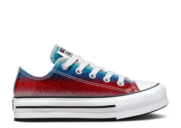 Converse Chuck Taylor All Star Eva Lift Platform Low Ps - Glitter Drip