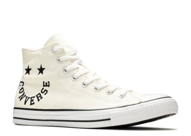 Converse Chuck Taylor All Star High - Smiley Egret/Black/White