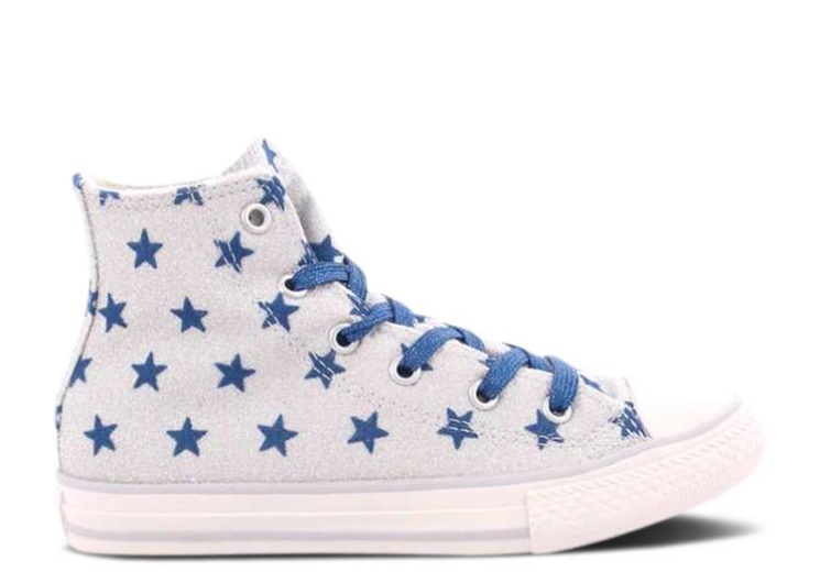 Converse Chuck Taylor All Star High Gs - Glitter Blue Stars