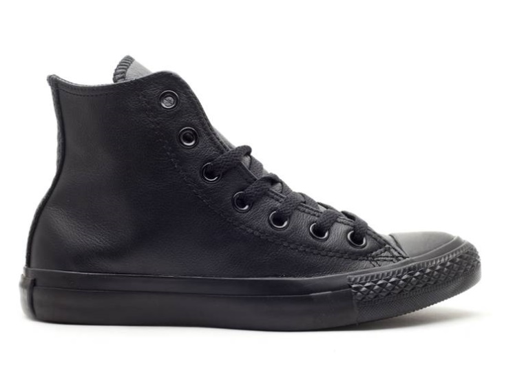 Converse Chuck Taylor All Star Leather Hi - Black Monochrome