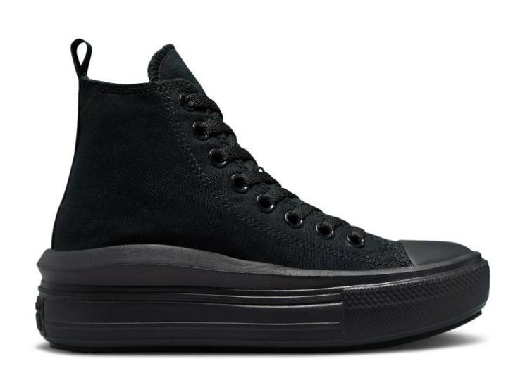 Converse Chuck Taylor All Star Move Platform Gs - Black Dark Smoke Grey