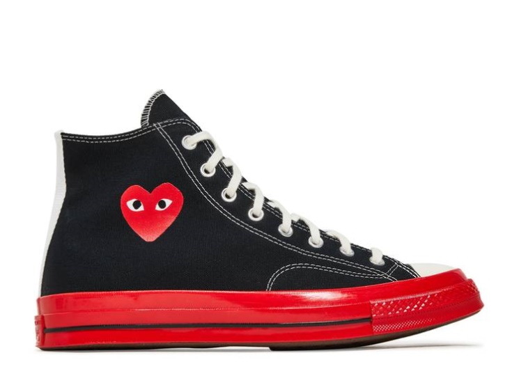 Converse Comme Des Garçons Play X Chuck 70 High - Black Red