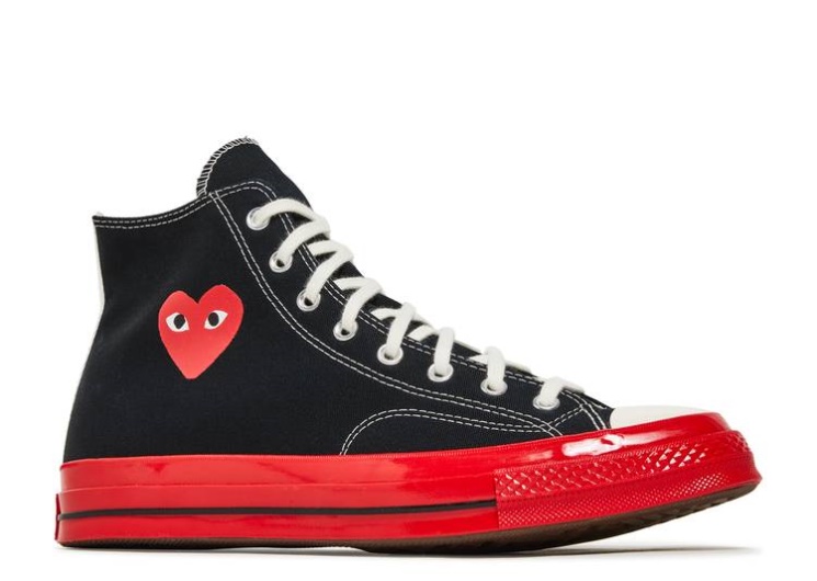 Converse Comme Des Garçons Play X Chuck 70 High - Black Red