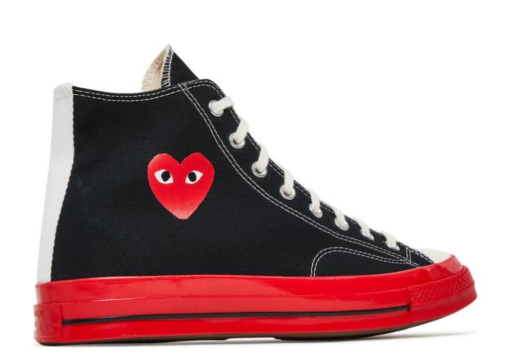 Converse Comme Des Garçons Play X Chuck 70 High - Black Red