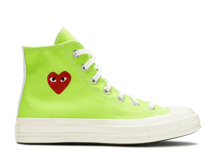 Converse Comme Des Garçons Play X Chuck 70 High - Bright Green