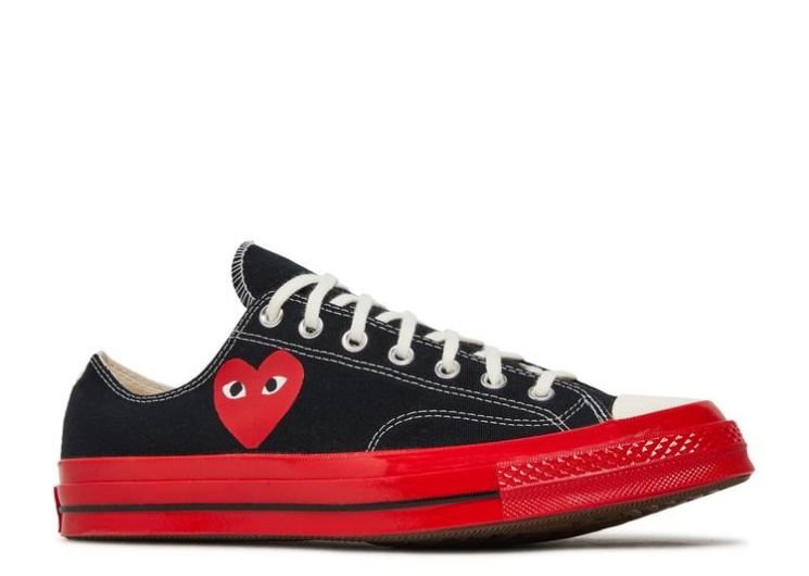 Converse Comme Des Garçons Play X Chuck 70 Low - Black Red