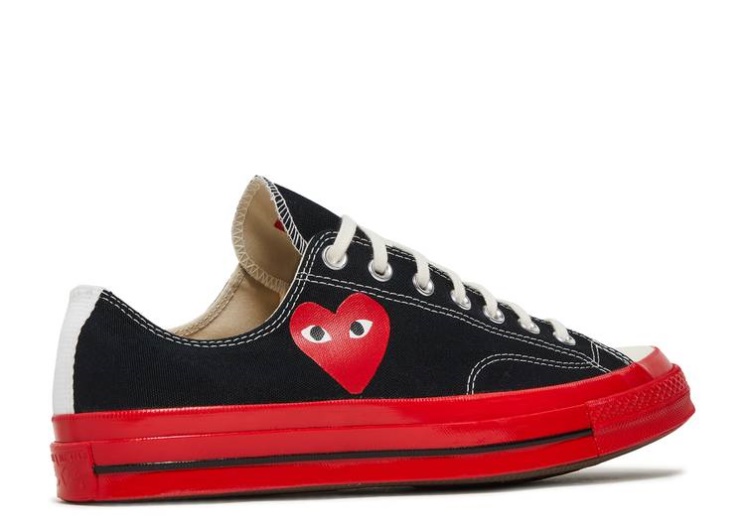 Converse Comme Des Garçons Play X Chuck 70 Low - Black Red