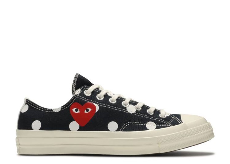 Converse Comme Des Garçons X Chuck Taylor All Star 70 Low - Polka Dot Black/White/Egret