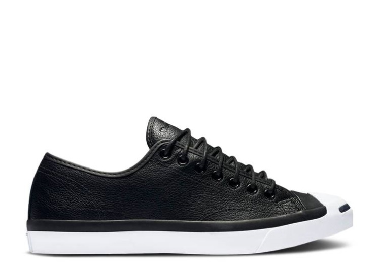 Converse Jack Purcell Tumbled Leather Low - Black
