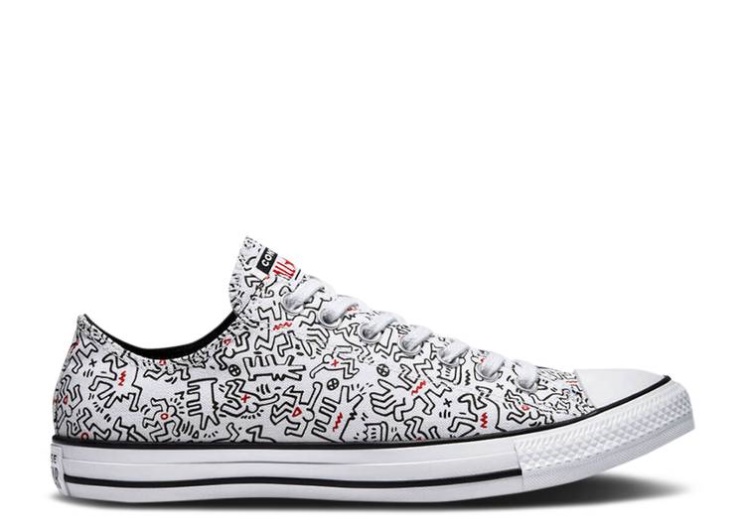 Converse Keith Haring X Chuck Taylor All Star Low - Dancing Figures Allover Print White/Red/Black
