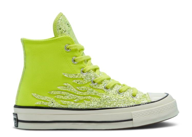 Converse Wmns Chuck 70 High - Archival Glitter Flame Lemon Venom/Egret/Black