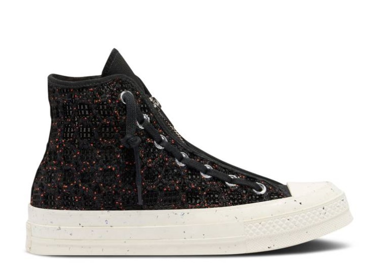 Converse Wmns Chuck 70 High - Speckled Black Crochet