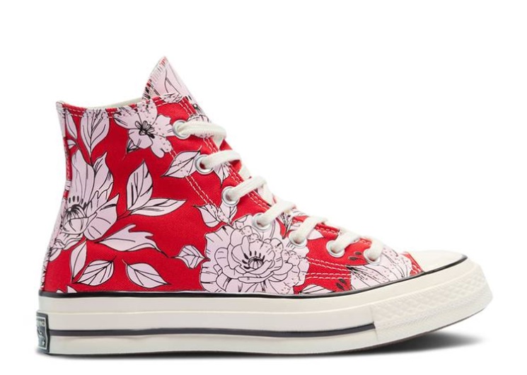 Converse Wmns Chuck 70 High - Vintage Floral Red/Cherry Blossom