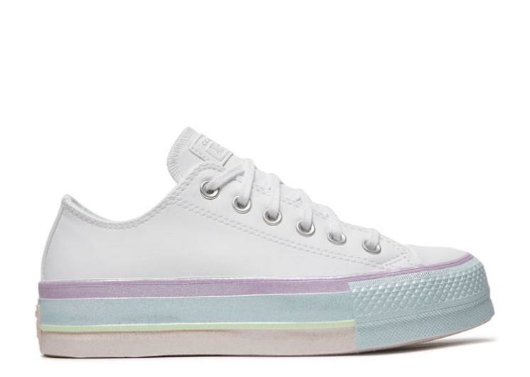 Converse Wmns Chuck Taylor All Star Lift Low - White Lilac Blue
