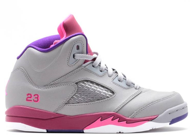Jordan 5 Retro Ps Gery/Pink Felsh/Berry Red