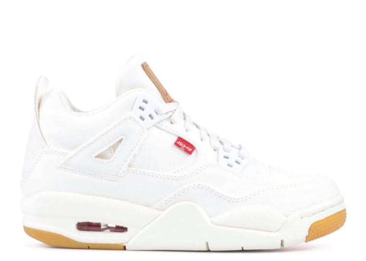 Levis X Air Jordan 4 Retro Gs - White Denim