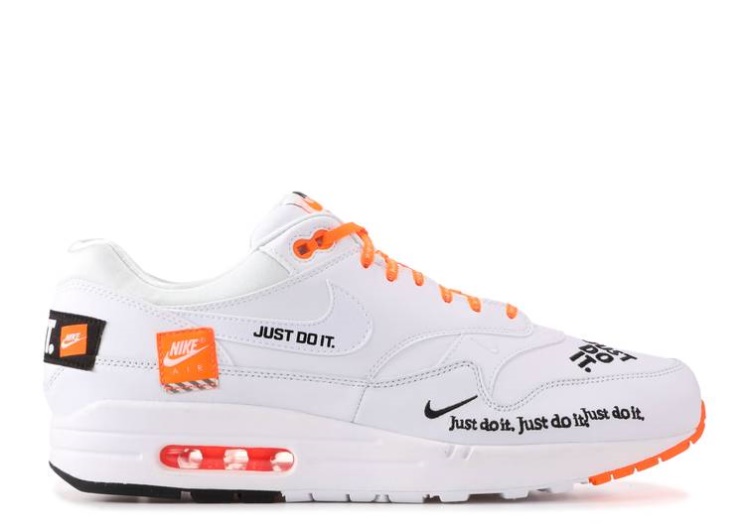 Nike Air Max 1 - Just Do It White/Orange/Black