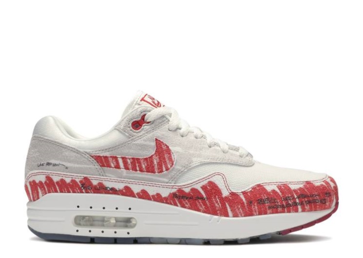 Nike Air Max 1 - Sketch To Shelf White/Red/Neutral Grey/Black