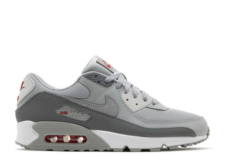 Nike Air Max 90 - Light Smoke Grey Red