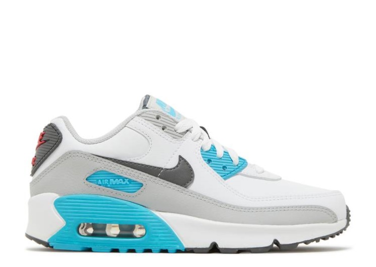 Nike Air Max 90 Leather Gs - White Chlorine Blue