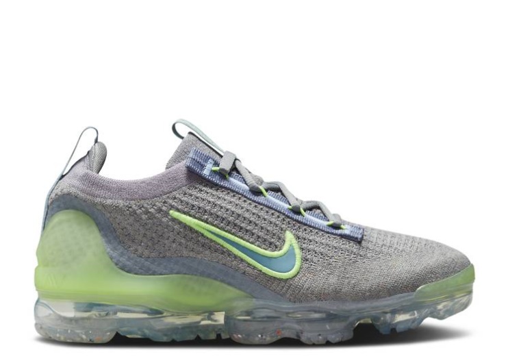 Nike Air Vapormax 2021 Flyknit Gs - Grey Light Liquid Lime