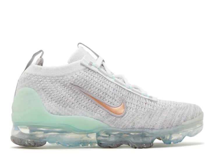 Nike Air Vapormax 2021 Flyknit Gs - Pure Platinum Mint Foam