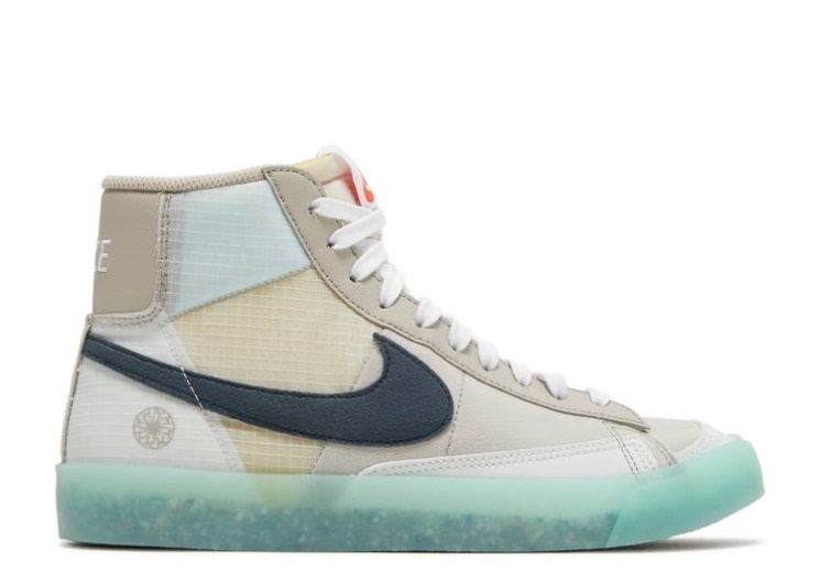 Nike Blazer Mid 77 Gs - Move To Zero Cream/Orange/Ice/Navy