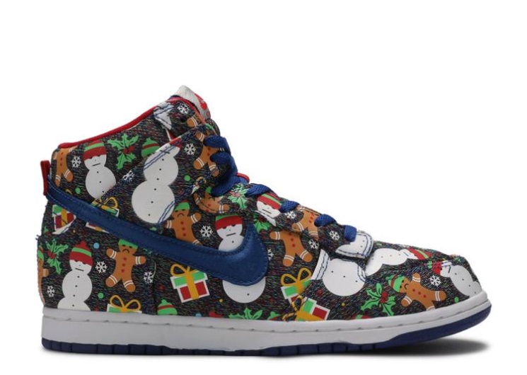 Nike Concepts X Sb Dunk High Ps - Ugly Christmas Sweater 2017