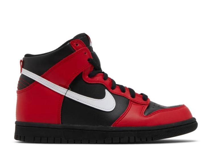 Nike Dunk High Gs - Black University Red