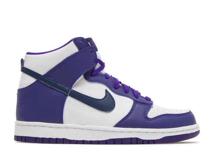 Nike Dunk High Gs - Electro Purple Midnight Navy
